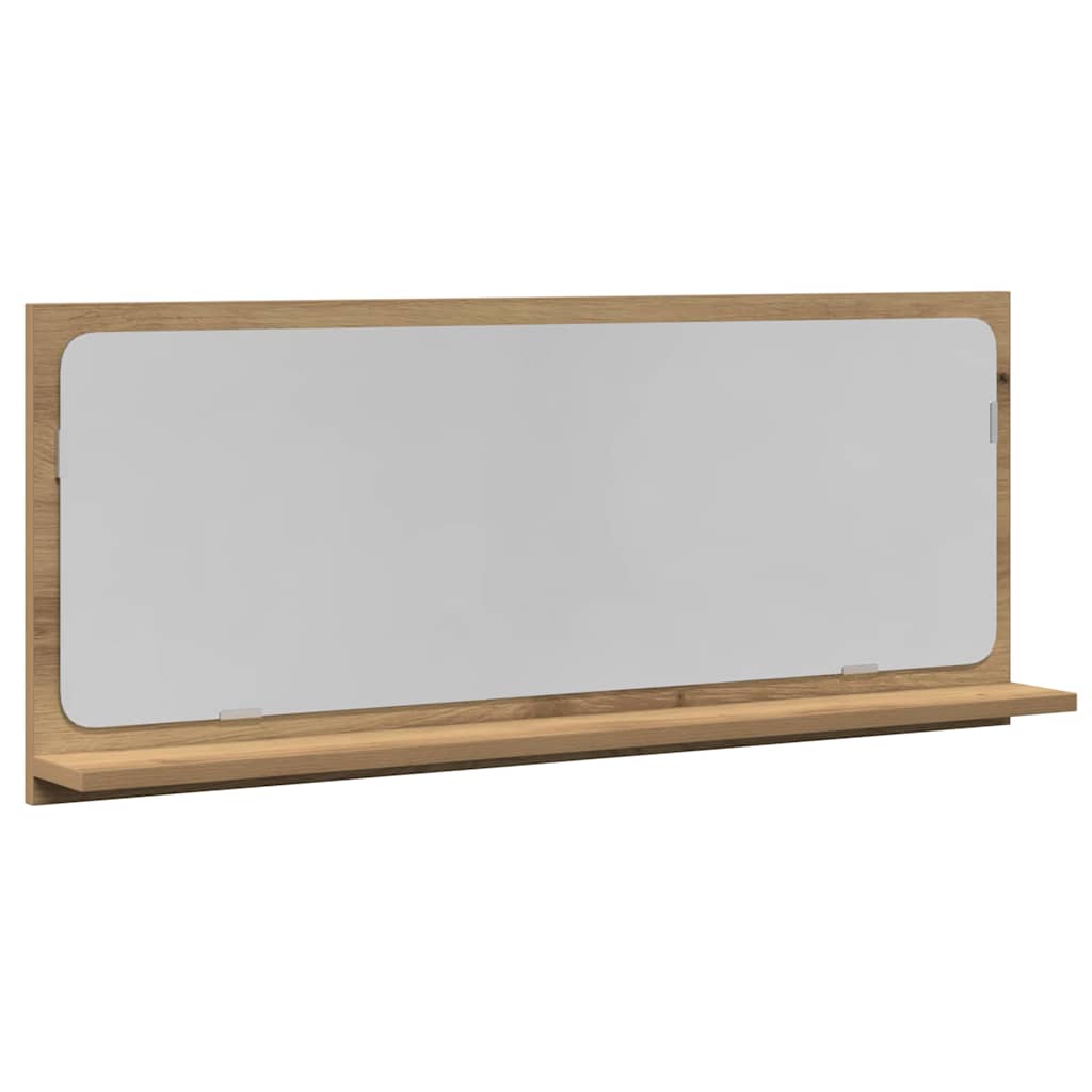 Étagère miroir avec étagère Chêne artisan 90 x 10.5 x 37 cm