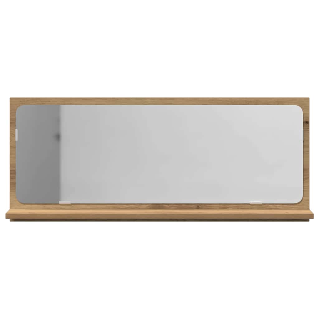 Étagère miroir avec étagère Chêne artisan 90 x 10.5 x 37 cm