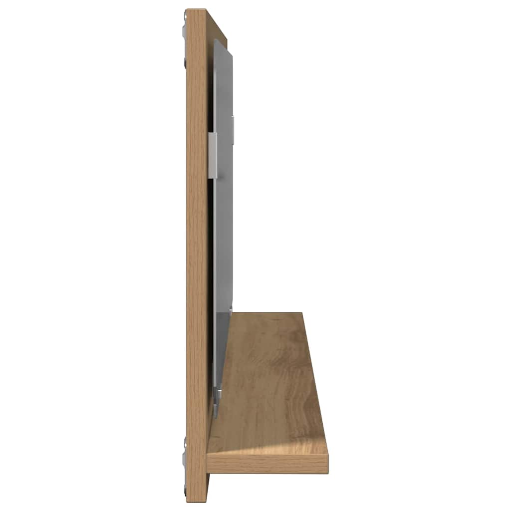 Étagère miroir avec étagère Chêne artisan 90 x 10.5 x 37 cm