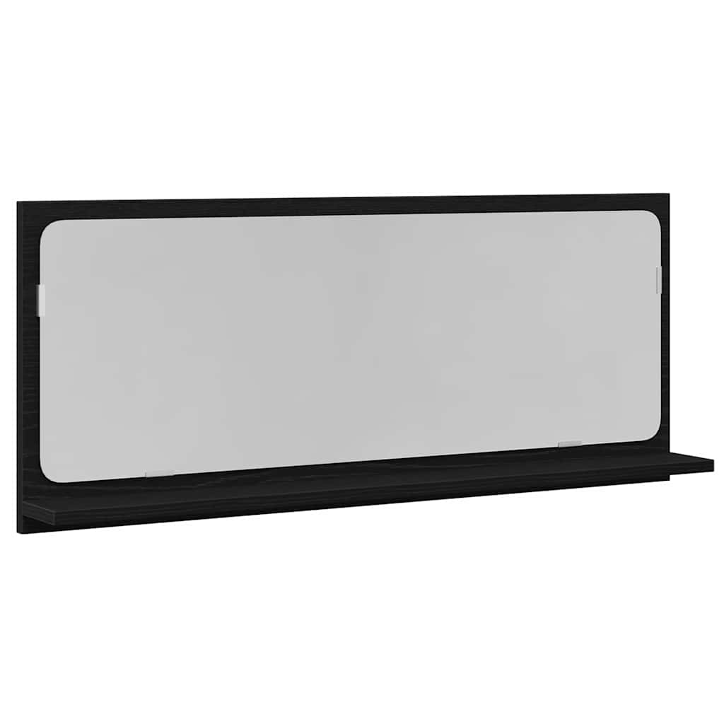 Étagère miroir Chêne Noir 90 x 10.5 x 37 cm Bois d'ingénierie