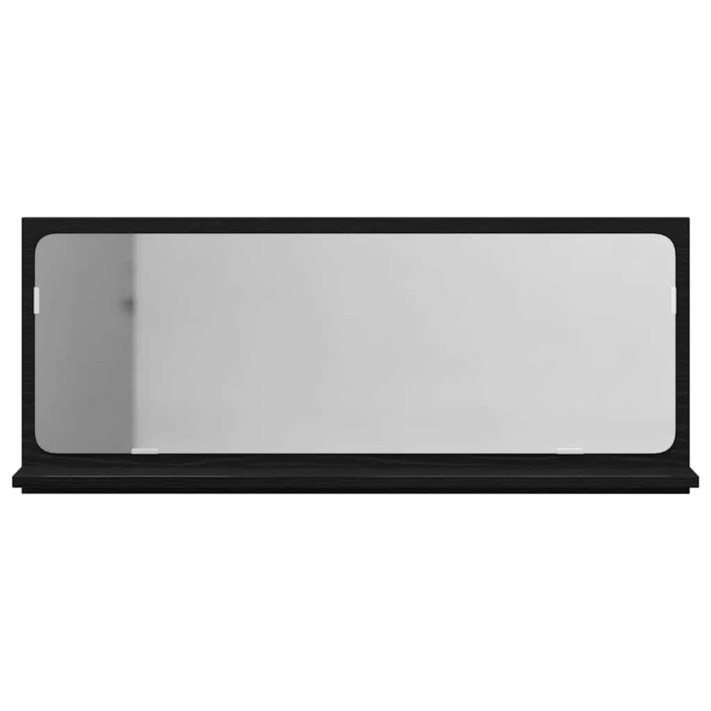 Étagère miroir Chêne Noir 90 x 10.5 x 37 cm Bois d'ingénierie