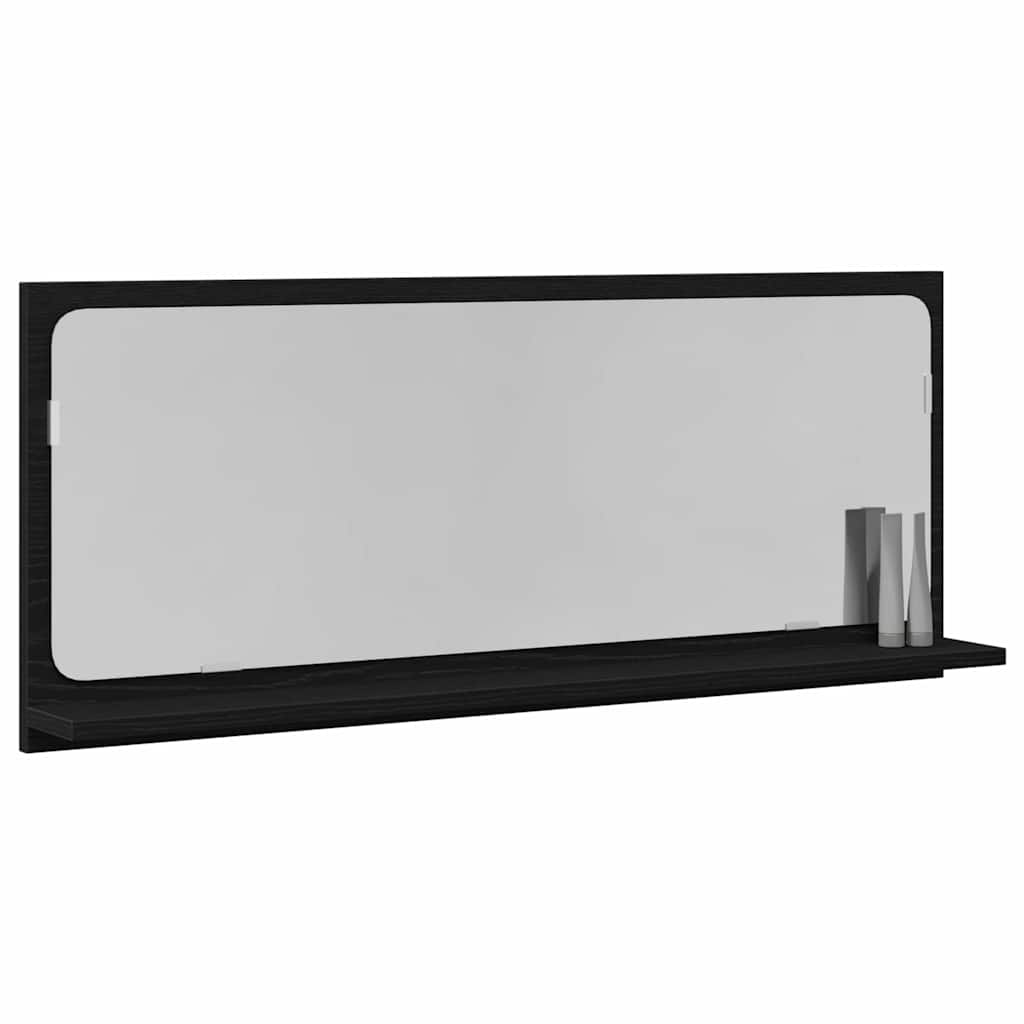 Étagère miroir Chêne Noir 90 x 10.5 x 37 cm Bois d'ingénierie