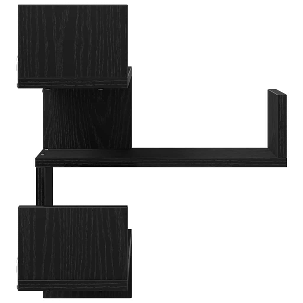Étagère d'angle murale Chêne noir 40 x 40 x 49.5 cm