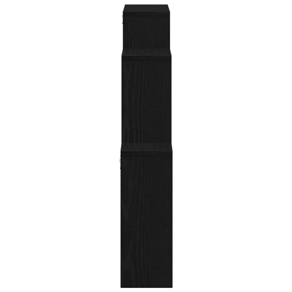 Étagère Murale Cube avec étagère Chêne noir 80 x 15 x 78.5 cm