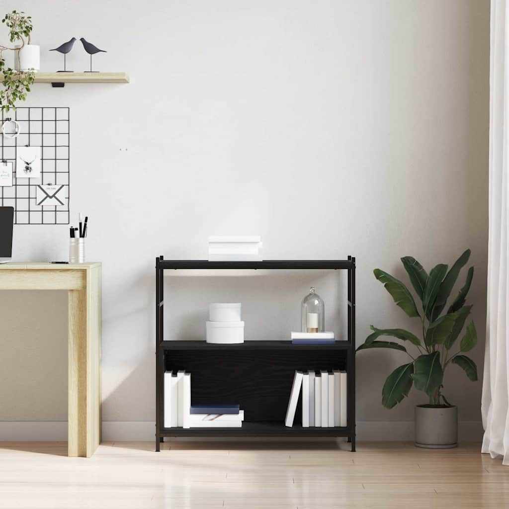 Étagère Chêne noir 80 x 30 x 78.5 cm Bois d'ingénierie