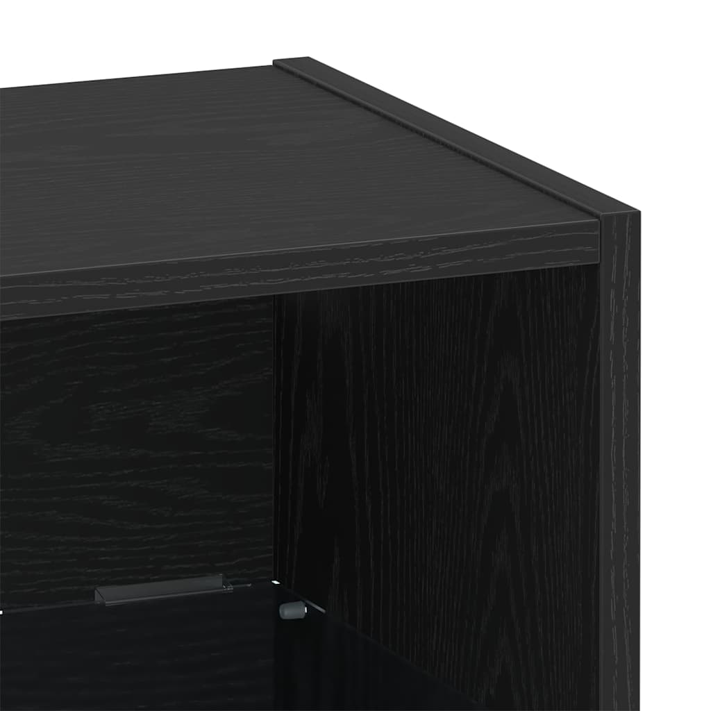 Étagère flottante avec étagère 2 pcs Noir 40 x 28.5 x 40 cm