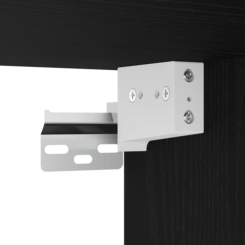 Cabinet d'Affichage avec étagère Chêne noir 100 x 8.5 x 50 cm