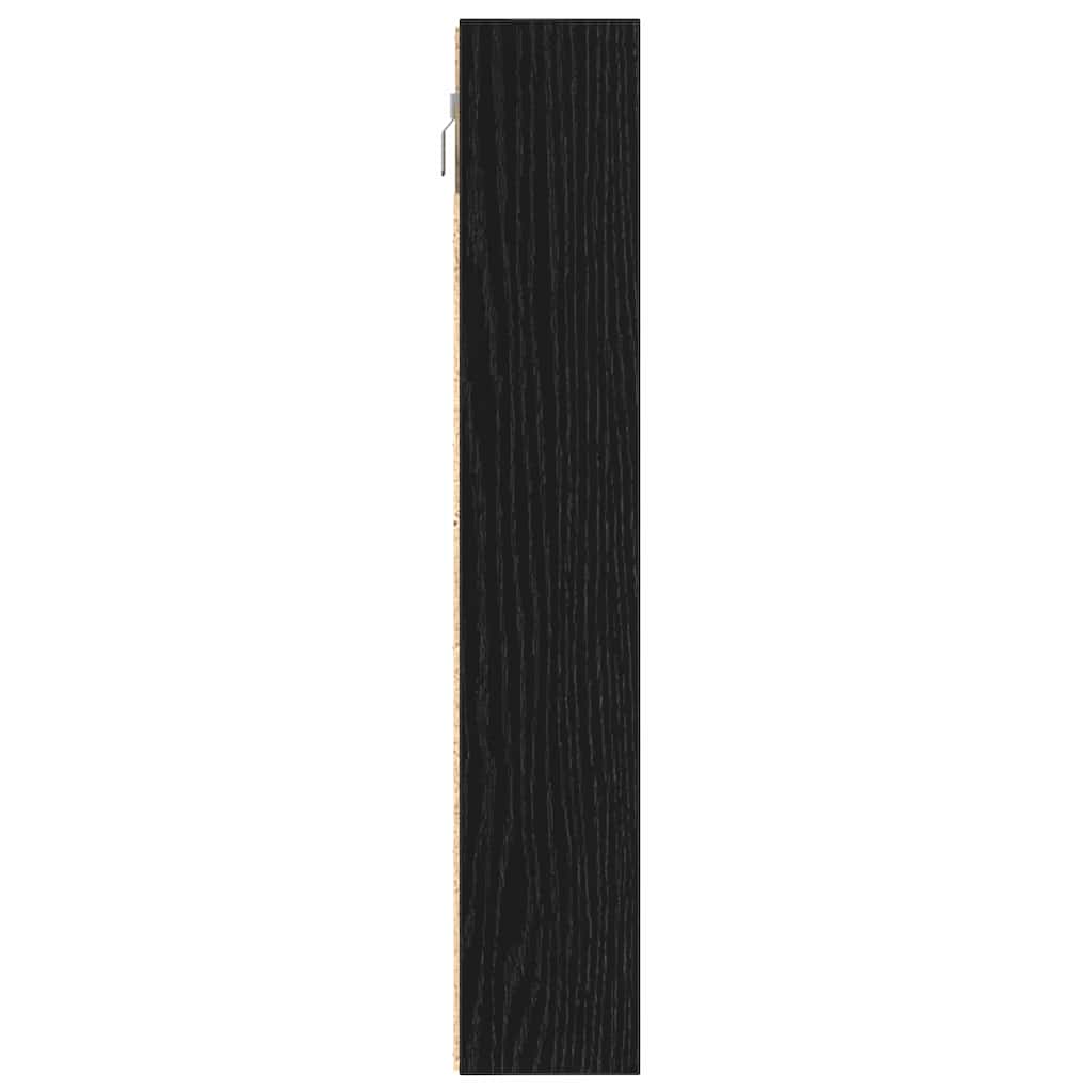 Cabinet d'Affichage avec étagère Chêne noir 100 x 8.5 x 50 cm