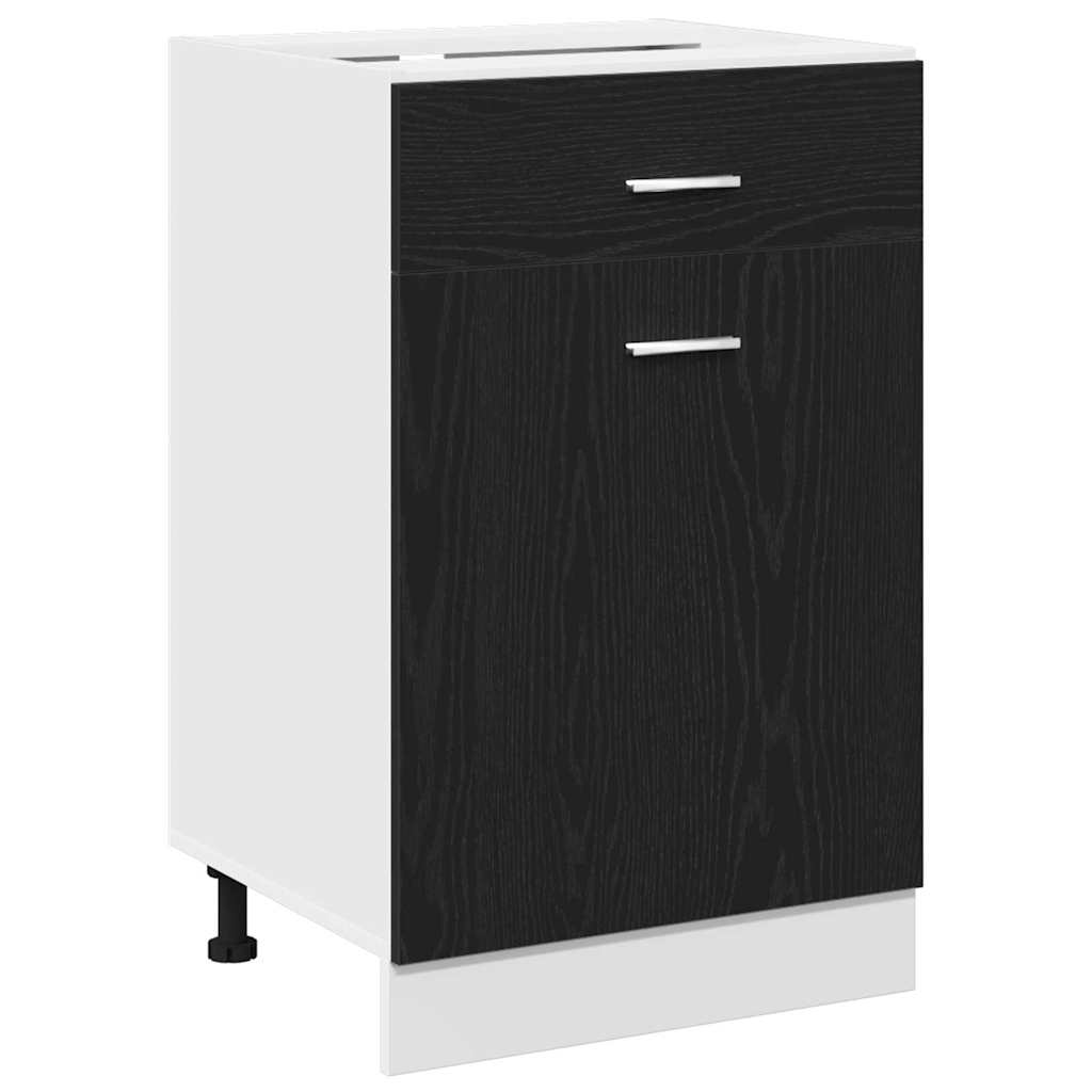 Armoire à tiroirs avec tiroir Chêne noir 50 x 46 x 81.5 cm