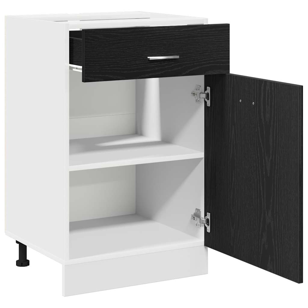 Armoire à tiroirs avec tiroir Chêne noir 50 x 46 x 81.5 cm