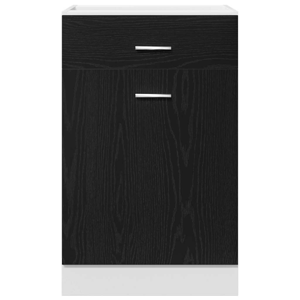 Armoire à tiroirs avec tiroir Chêne noir 50 x 46 x 81.5 cm