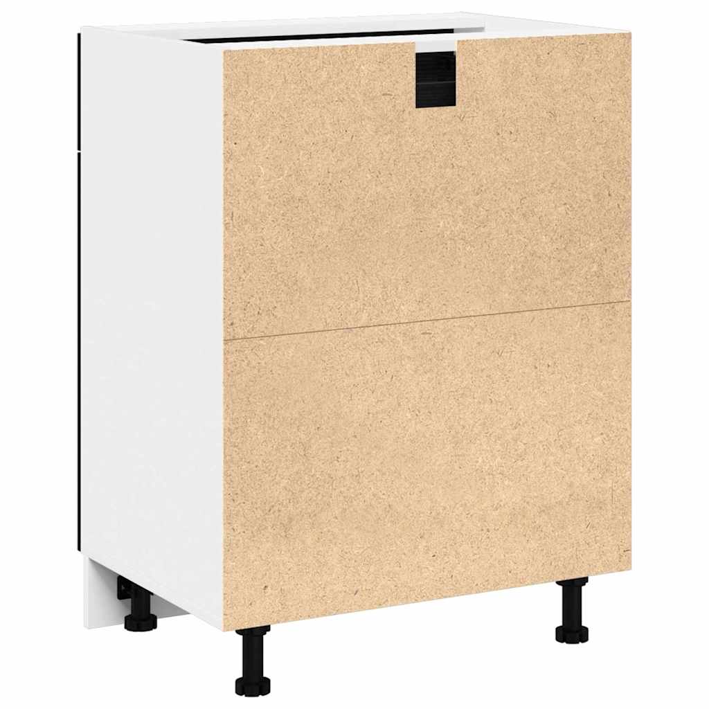 Cabinet de base avec tiroir Chêne noir 60 x 46 x 81.5 cm