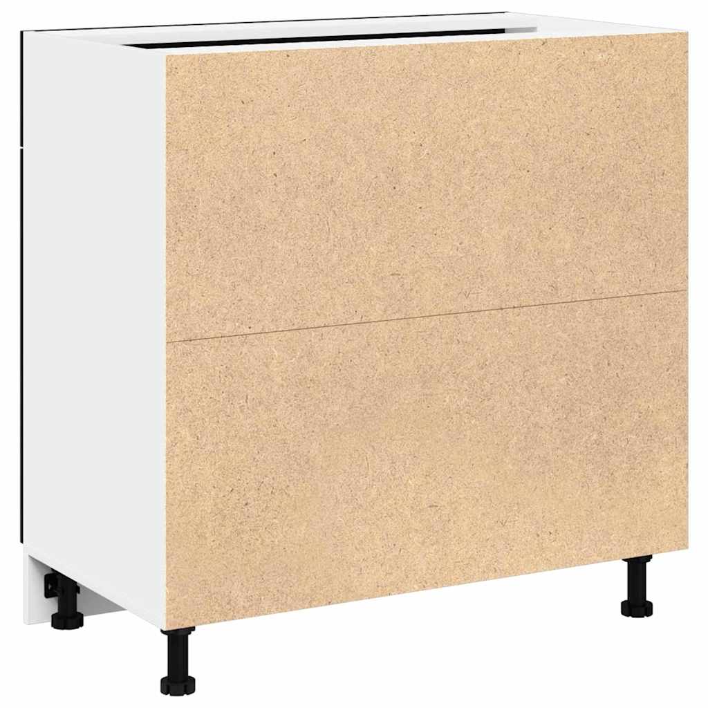 Cabinet avec Tiroir avec tiroir Chêne noir 80 x 46 x 81.5 cm