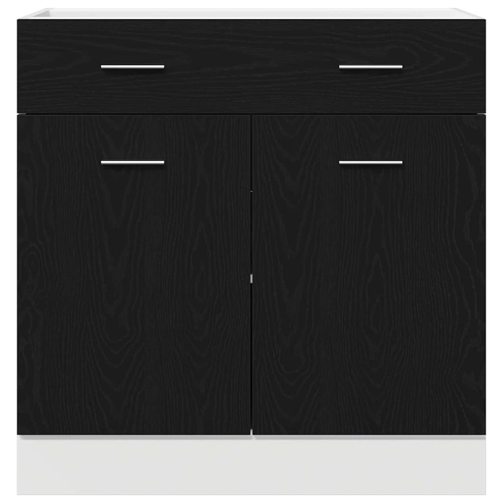 Cabinet avec Tiroir avec tiroir Chêne noir 80 x 46 x 81.5 cm
