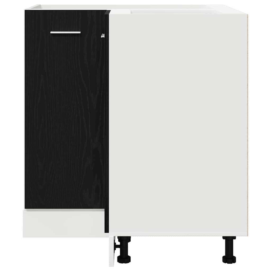 Armoire d'angle en bas Chêne noir 75.5 x 75.5 x 81.5 cm