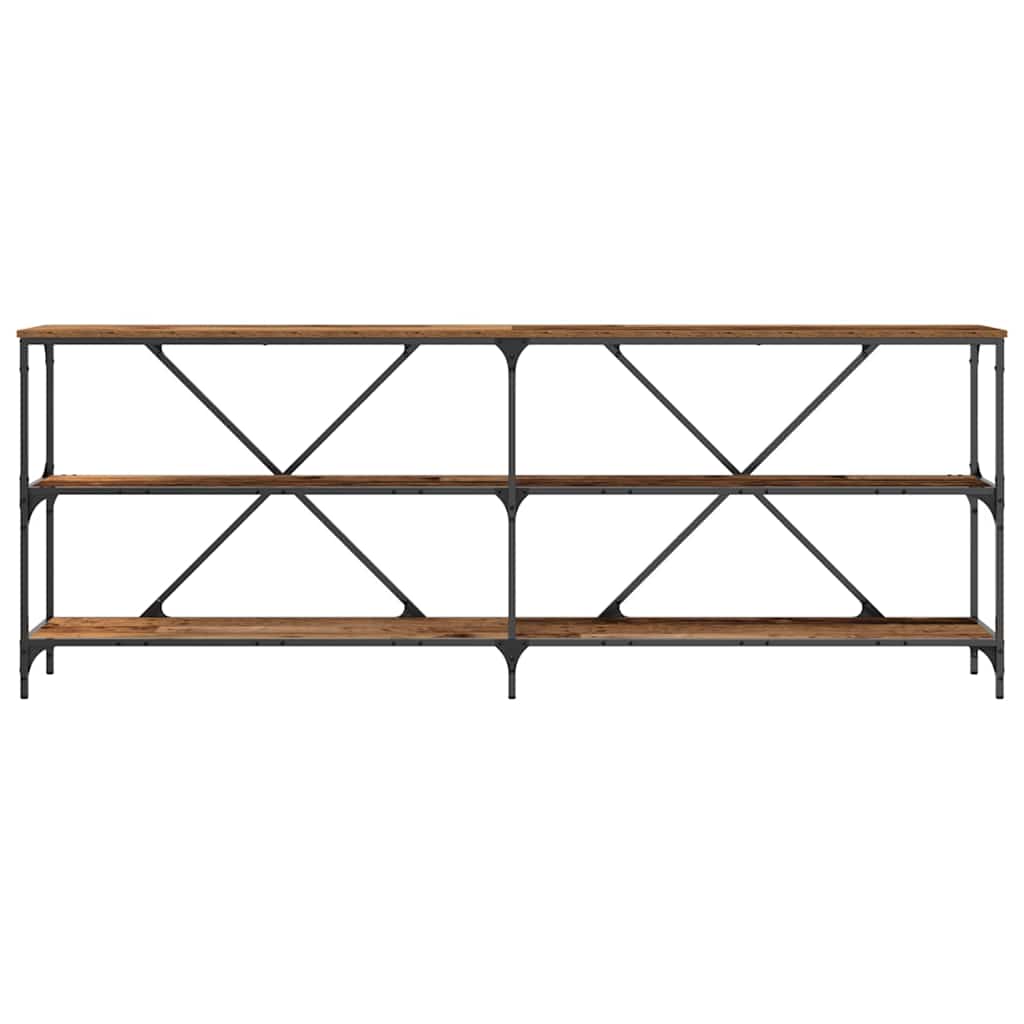 Table Console avec étagère Bois Ancien 200 x 30 x 75 cm