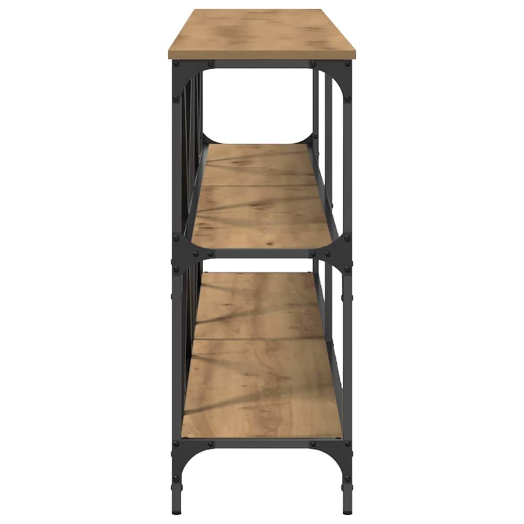 Table Console avec étagère chêne artisanal 200 x 30 x 75 cm