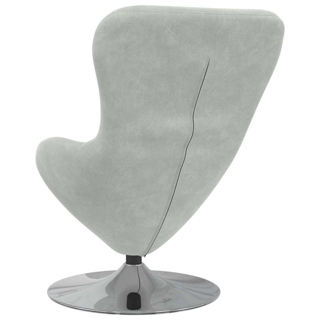 Fauteuil œuf Gris clair 63 x 73 x 90 cm Velours