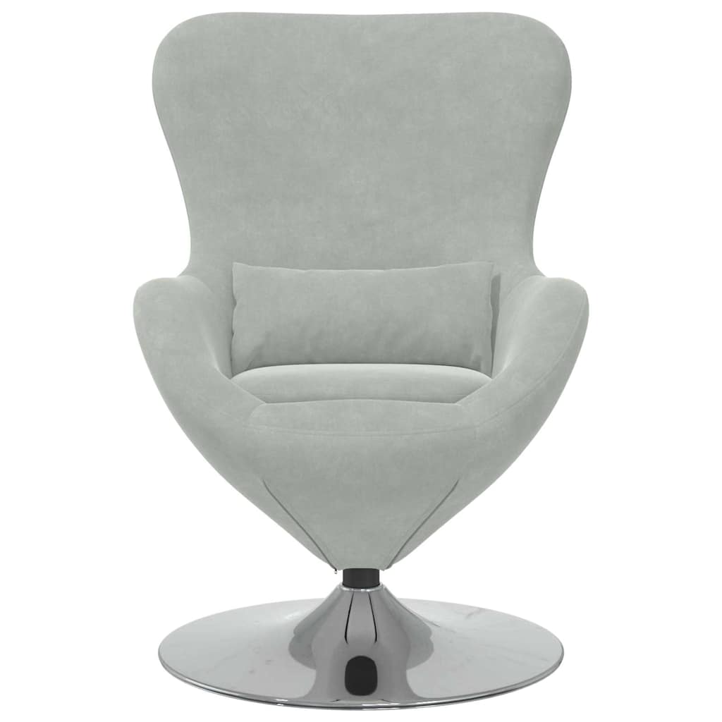 Fauteuil œuf Gris clair 63 x 73 x 90 cm Velours