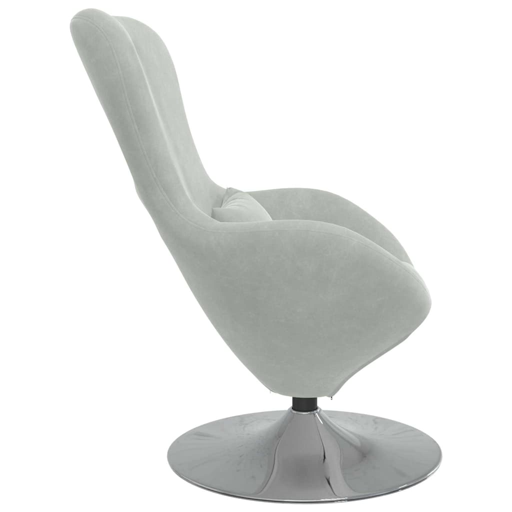 Fauteuil œuf Gris clair 63 x 73 x 90 cm Velours