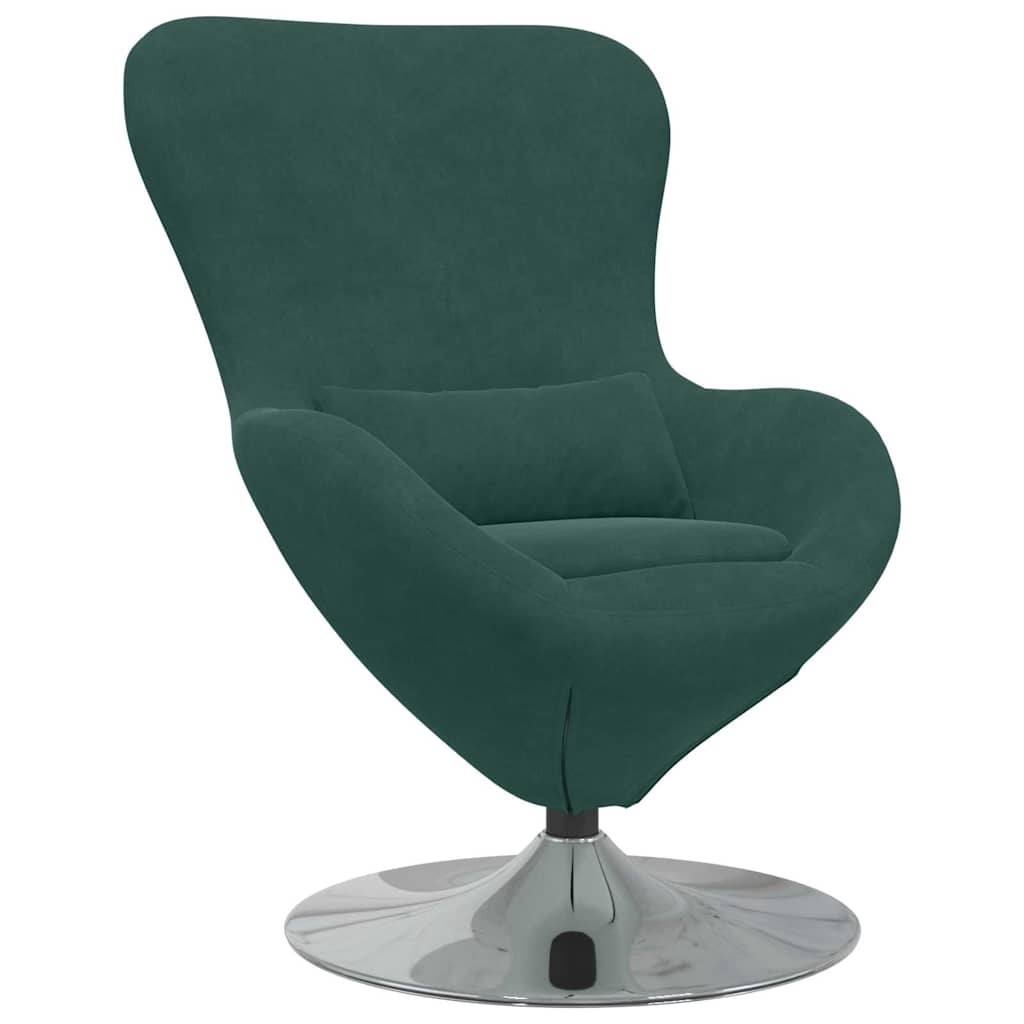 Fauteuil œuf Vert foncé 63 x 73 x 90 cm Velours