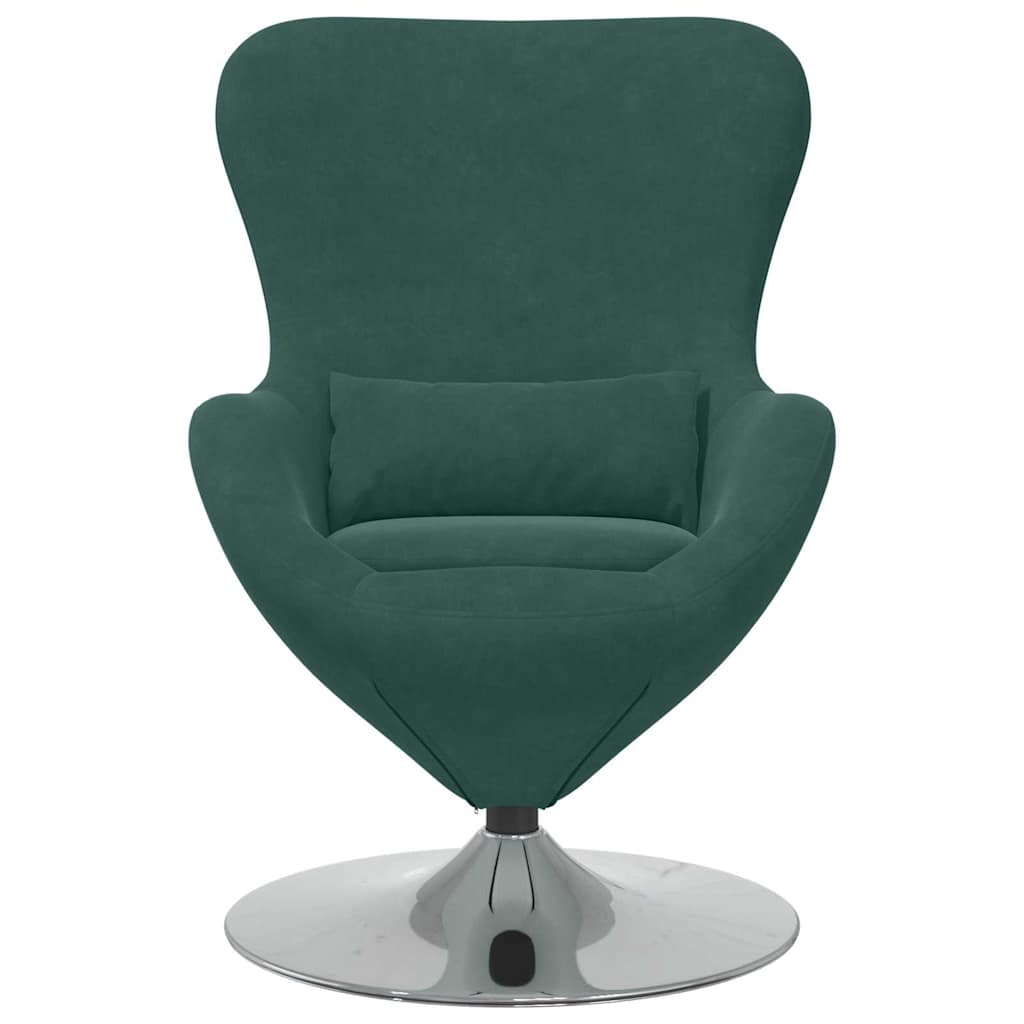 Fauteuil œuf Vert foncé 63 x 73 x 90 cm Velours