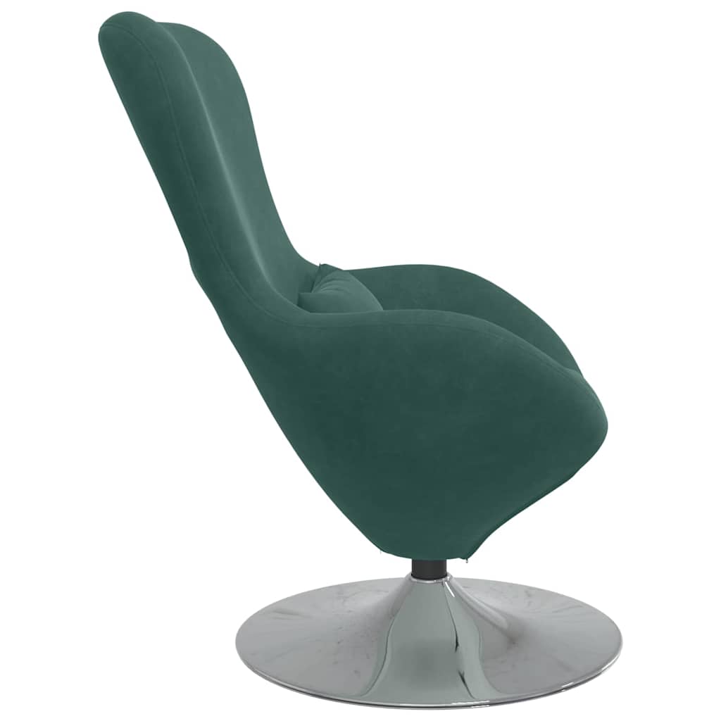 Fauteuil œuf Vert foncé 63 x 73 x 90 cm Velours