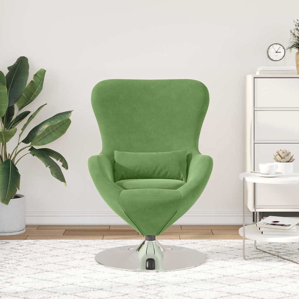 Fauteuil œuf Vert clair 63 x 73 x 90 cm Velours