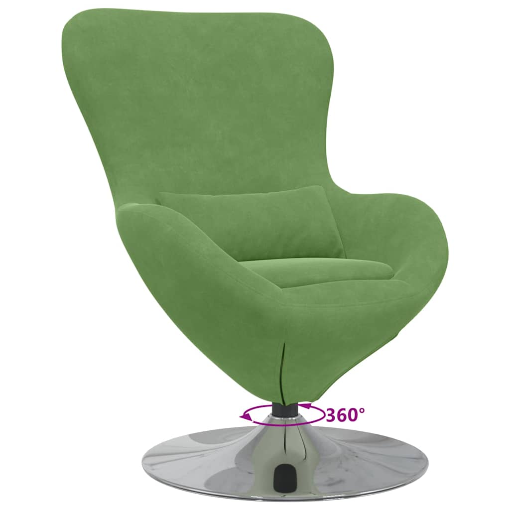 Fauteuil œuf Vert clair 63 x 73 x 90 cm Velours