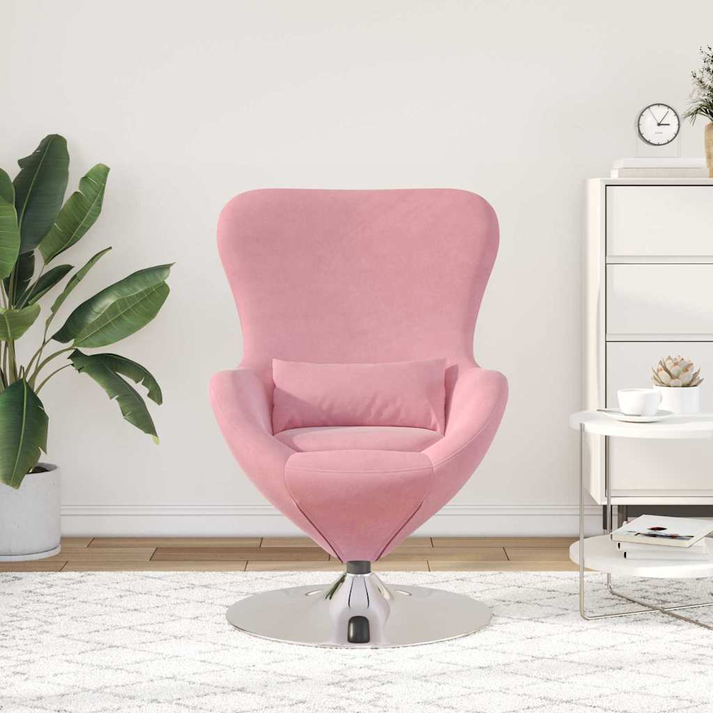 Fauteuil œuf Rose 63 x 73 x 90 cm Velours