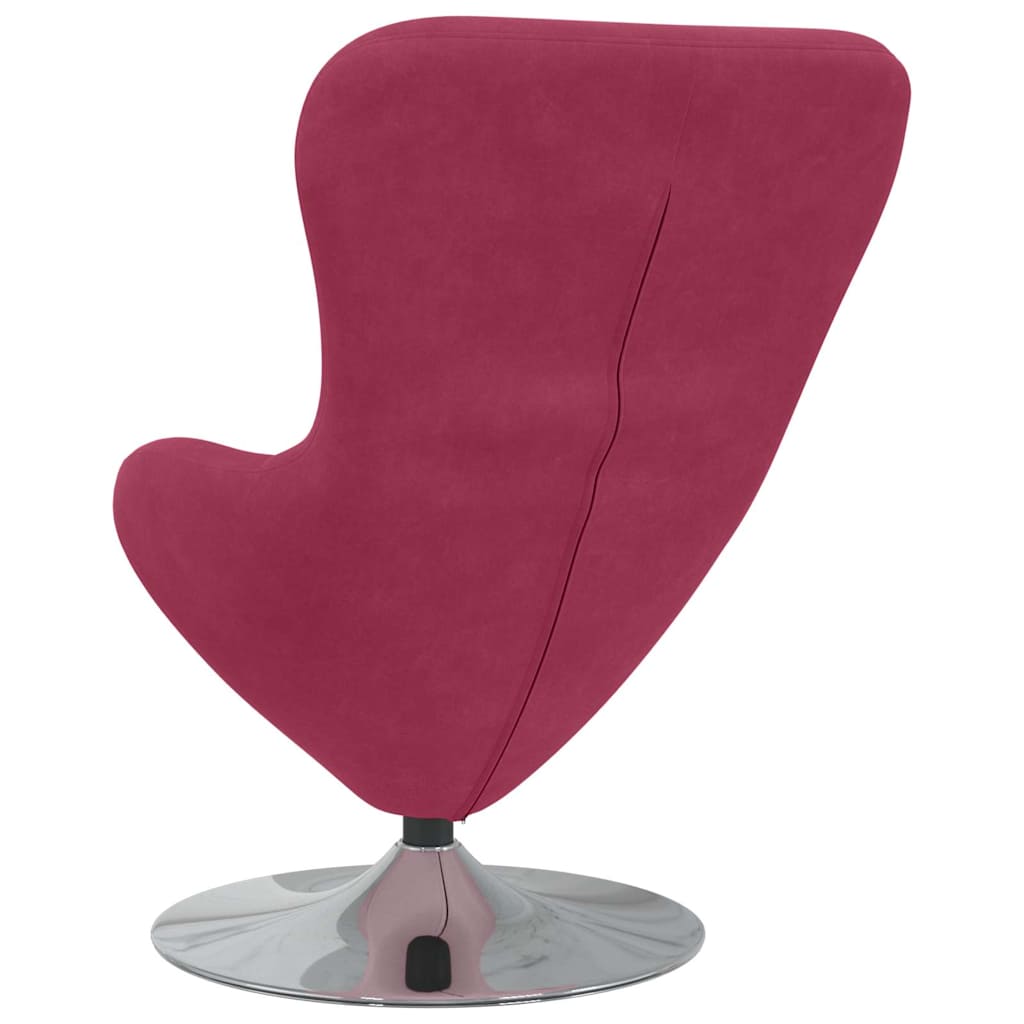 Fauteuil œuf Rouge bordeaux 63 x 73 x 90 cm Velours