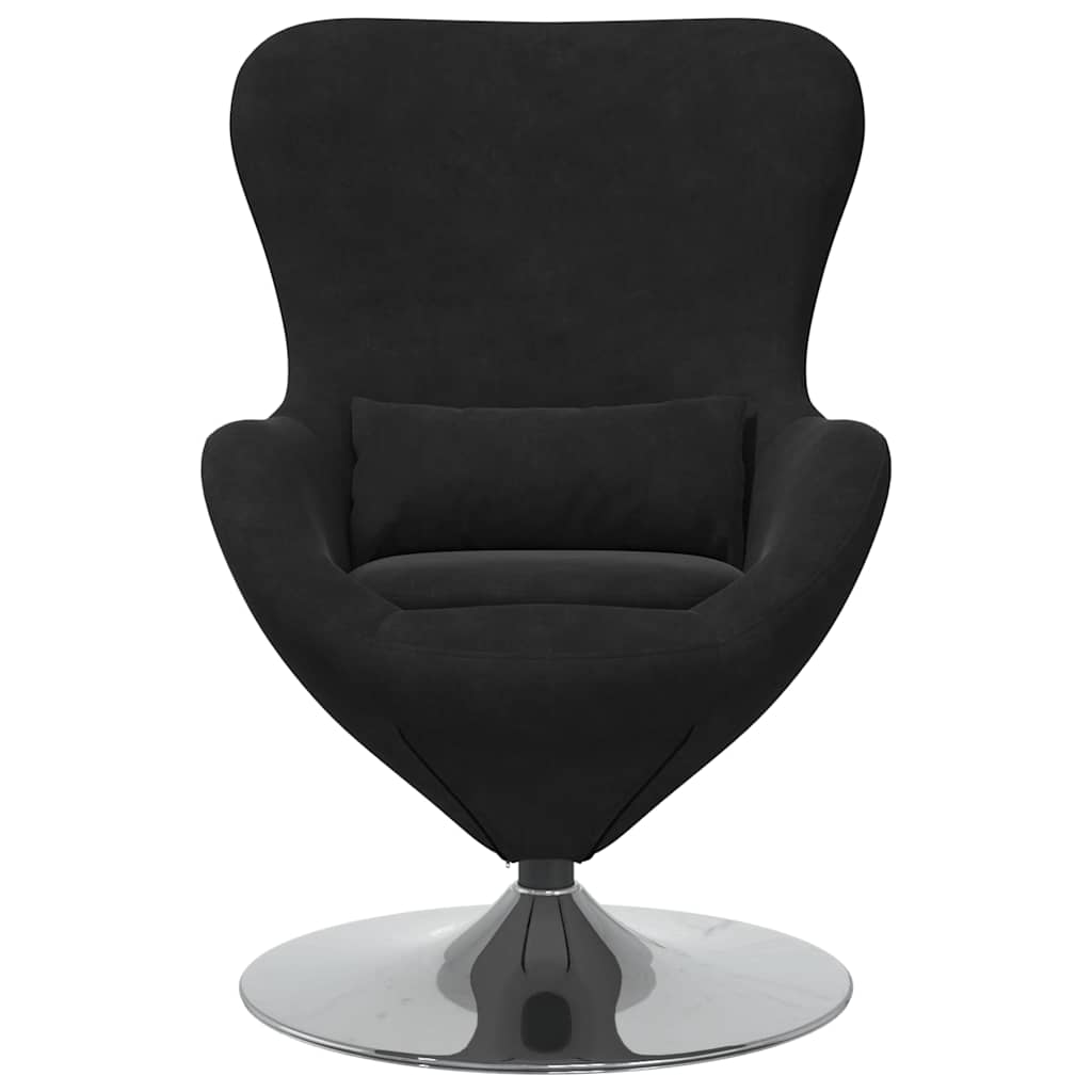 Fauteuil œuf Noir 63 x 73 x 90 cm Velours