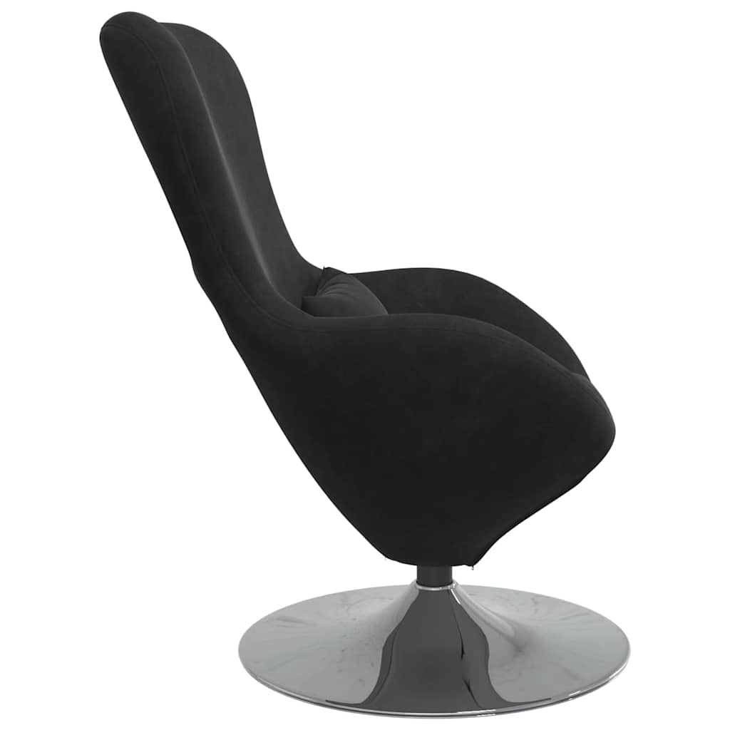 Fauteuil œuf Noir 63 x 73 x 90 cm Velours