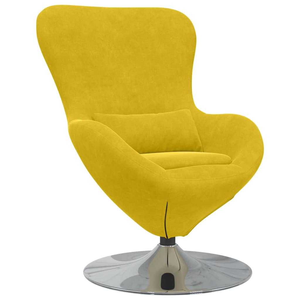 Fauteuil œuf Jaune 63 x 73 x 90 cm Velours