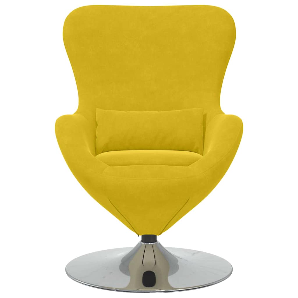 Fauteuil œuf Jaune 63 x 73 x 90 cm Velours
