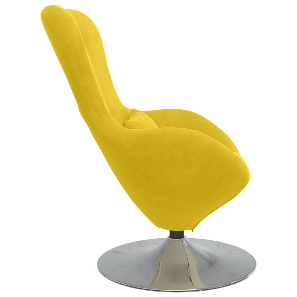 Fauteuil œuf Jaune 63 x 73 x 90 cm Velours