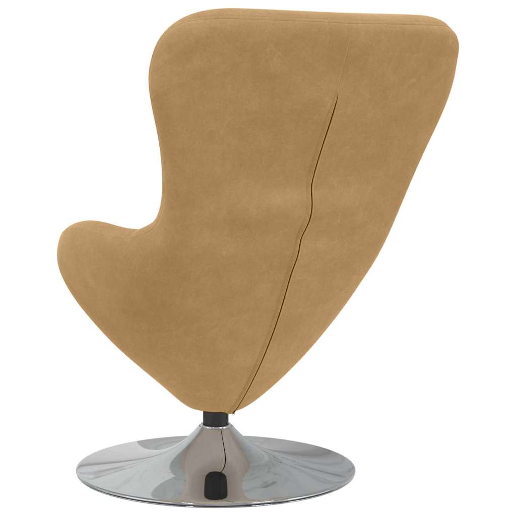 Fauteuil œuf Marron clair 63 x 73 x 90 cm Velours