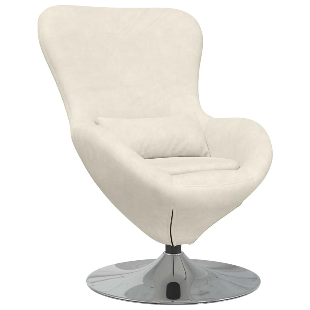Fauteuil œuf Crème 63 x 73 x 90 cm Velours