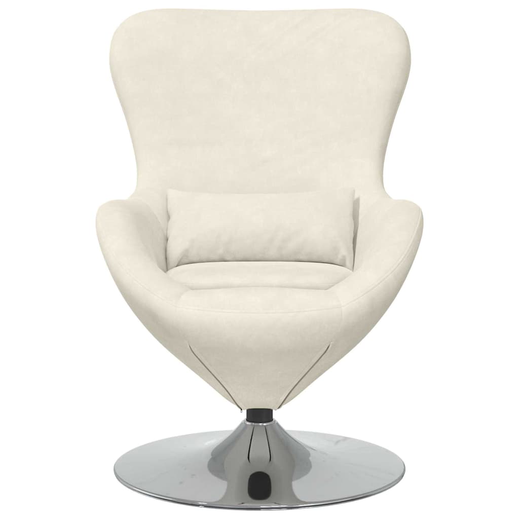 Fauteuil œuf Crème 63 x 73 x 90 cm Velours