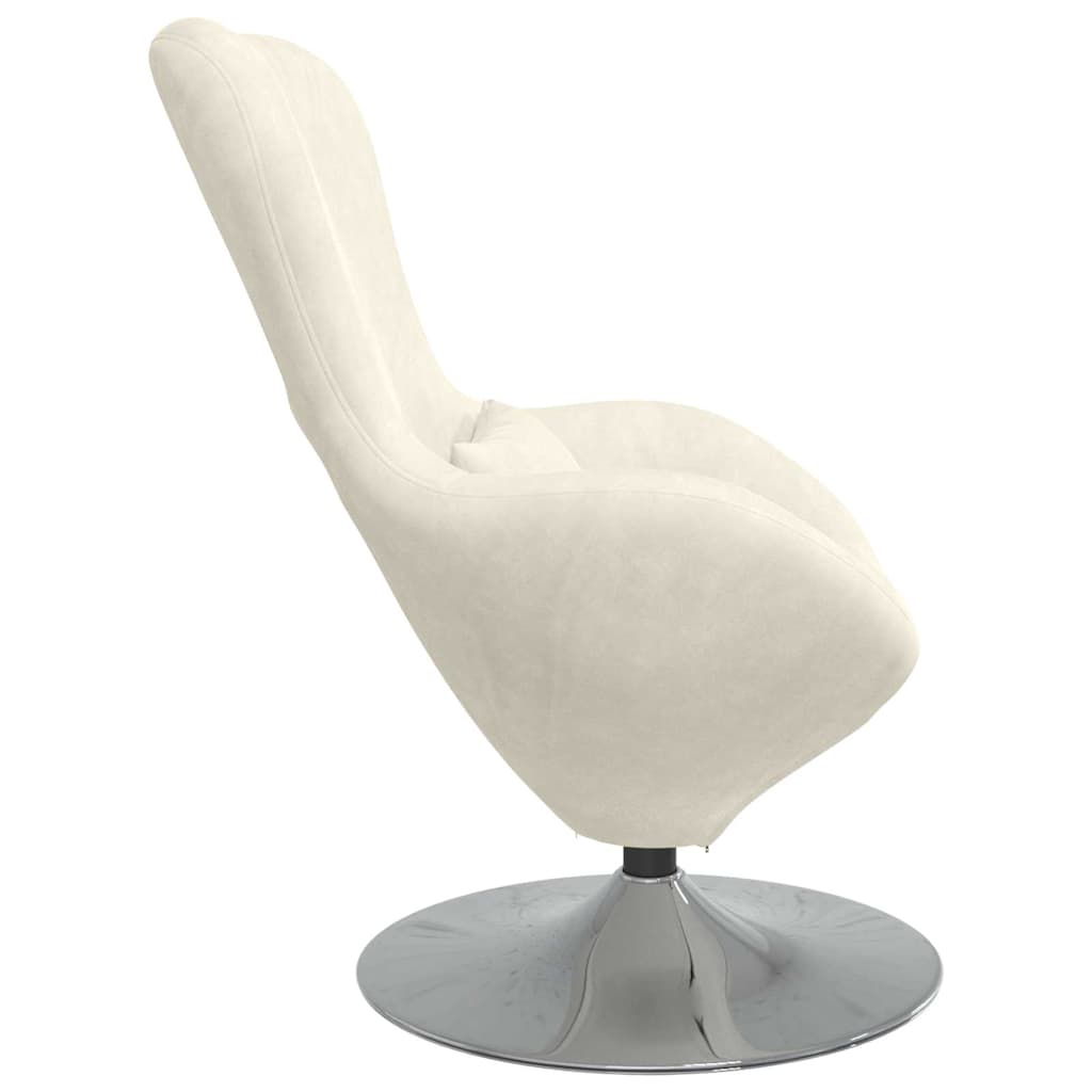 Fauteuil œuf Crème 63 x 73 x 90 cm Velours
