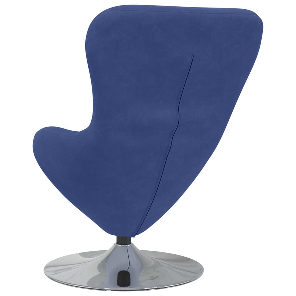 Fauteuil œuf Bleu police 63 x 73 x 90 cm Velours