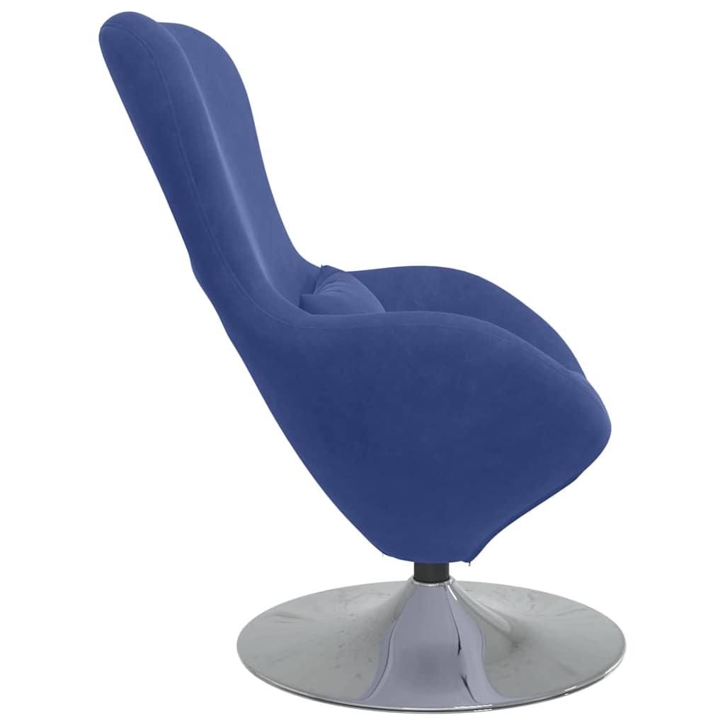 Fauteuil œuf Bleu police 63 x 73 x 90 cm Velours