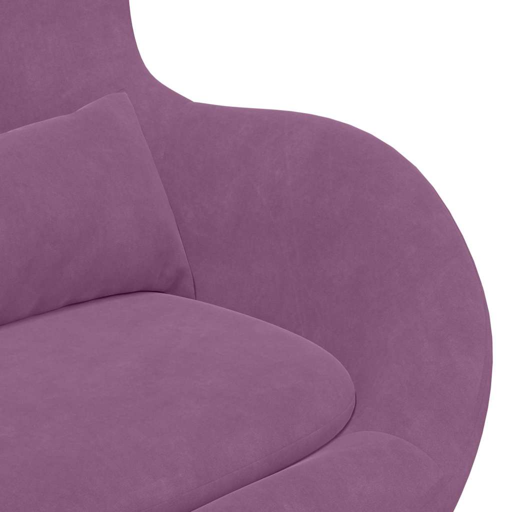 Fauteuil œuf Violet 63 x 73 x 90 cm Velours