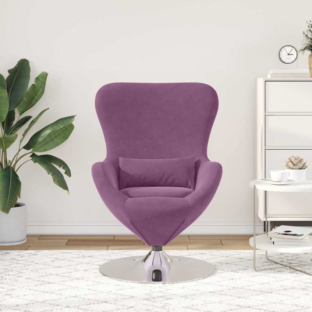 Fauteuil œuf Violet 63 x 73 x 90 cm Velours