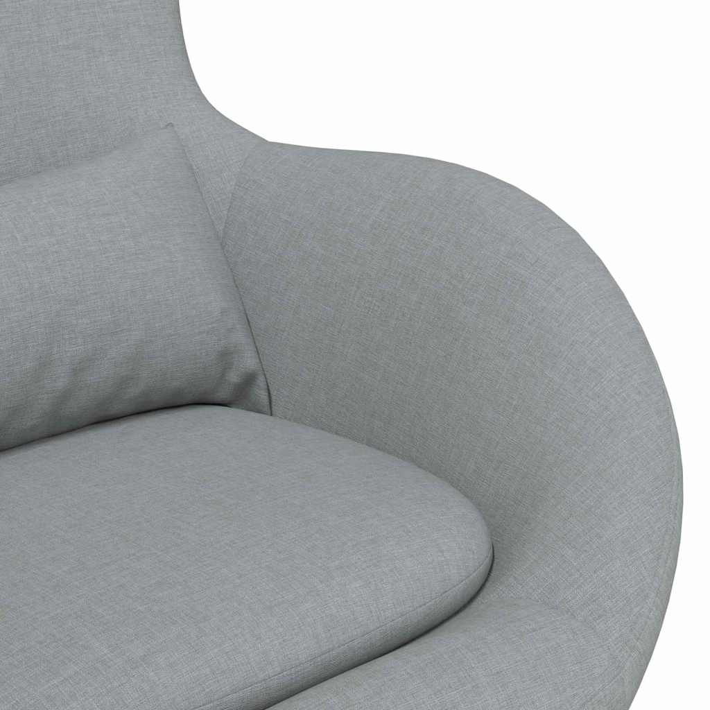 Fauteuil œuf Gris clair tissu