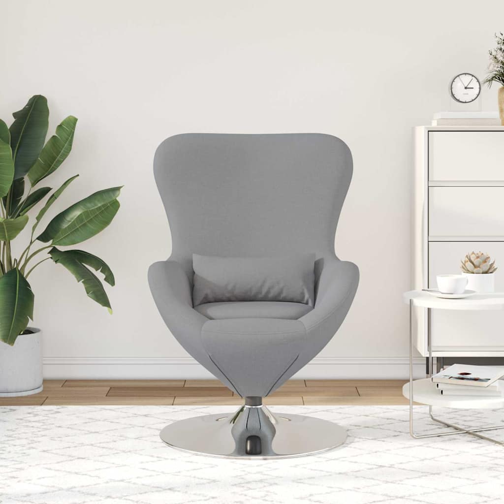 Fauteuil œuf Gris clair tissu
