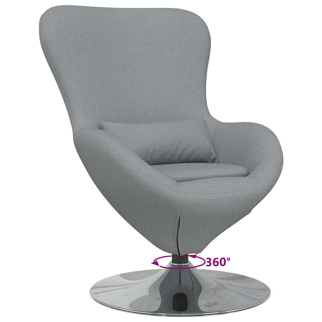 Fauteuil œuf Gris clair tissu