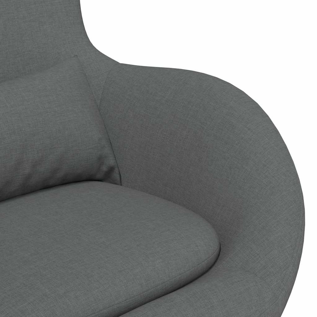 Fauteuil œuf Gris foncé tissu