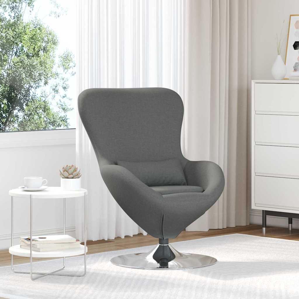 Fauteuil œuf Gris foncé tissu