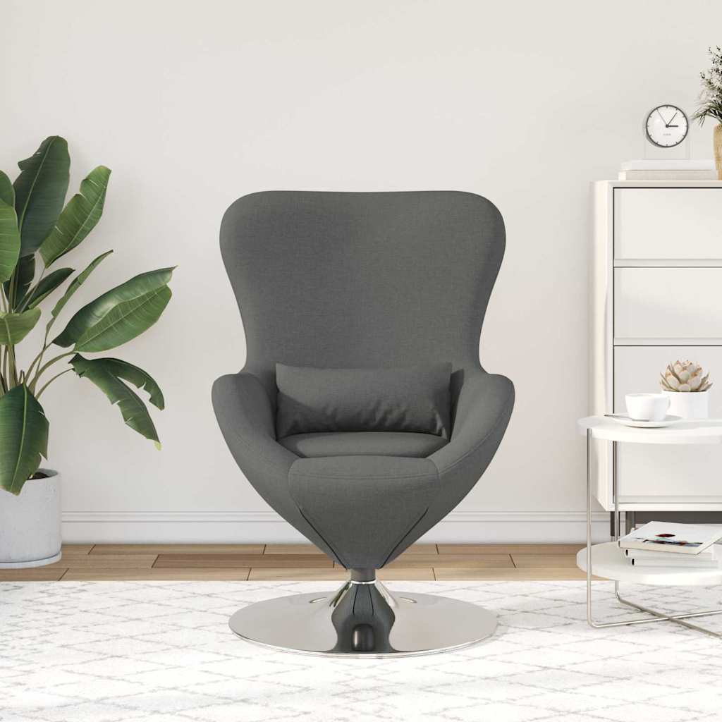 Fauteuil œuf Gris foncé tissu
